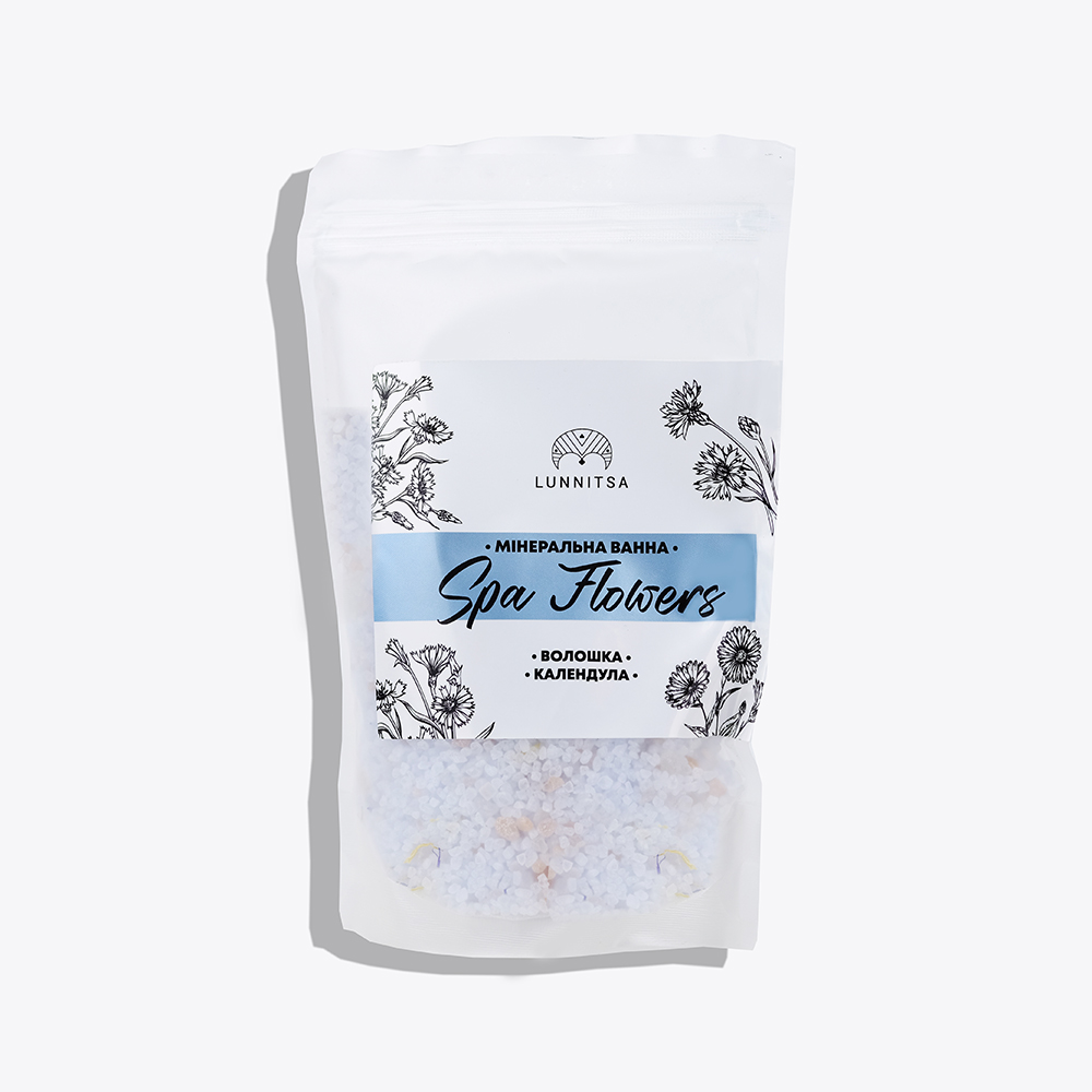 Lunnitsa, Vonios druska SPA Gėlės, Bath salt SPA Flowers 300 g - Image 4