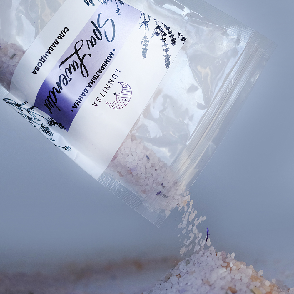 Lunnitsa, Vonios druska SPA Levandos, Bath salt SPA Lavender, 300 g - Image 2