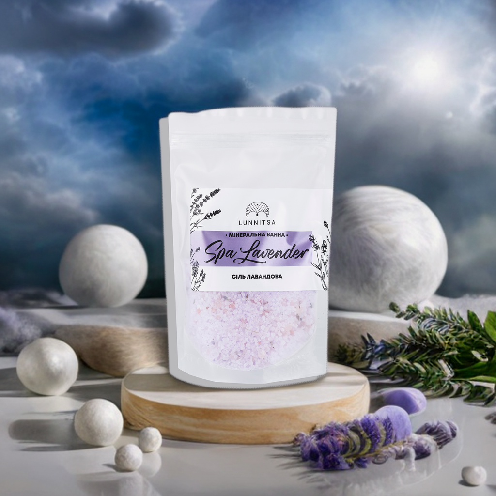 Lunnitsa, Vonios druska SPA Levandos, Bath salt SPA Lavender, 300 g