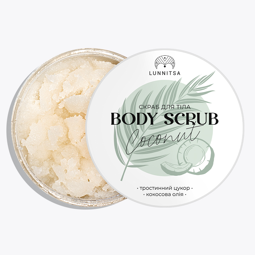 Lunnitsa, Cukrinis kūno šveitiklis, Sugar body scrub "Coconut", 300 g - Image 4